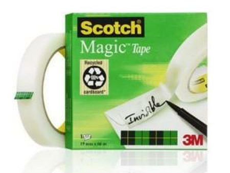 Adhesive Tape Scotch Magic 19 mm x 66 m (12 Units) Online Hot Sale