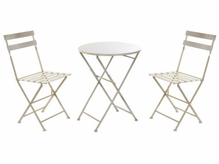 Table set with 2 chairs DKD Home Decor 80 cm 60 x 60 x 70 cm Fashion