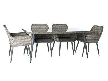 Set of 3 tables DKD Home Decor 166 x 92 x 72 cm Crystal synthetic rattan Steel 83 cm (166 x 92 x 72 cm) For Cheap